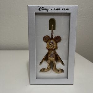 Disney x Baublebar Mickey Mouse Bag Purse Charm Gold Keychain NEW